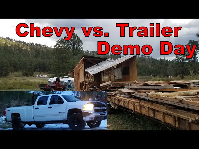 Demolishing a Mobile Home in 3 Minutes (Cheap, Fun, Easy Way)