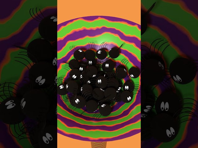 Into The Funnel Halloween Spider Drop #satisfying #animation #knightcube #halloween