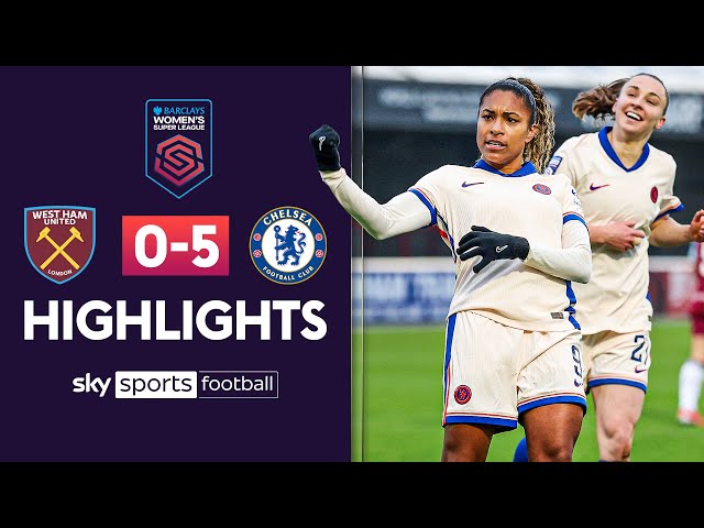 Chelsea extend their lead at the top 📈 | West Ham 0-5 Chelsea | WSL Highlights