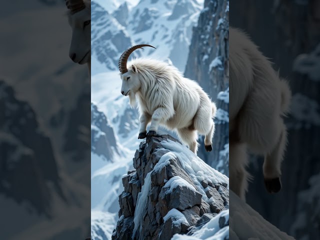 Nature’s Real Life Parkour Pro – GOAT Mode Activated! #MountainGoat #ParkourPro #DefyingGravity