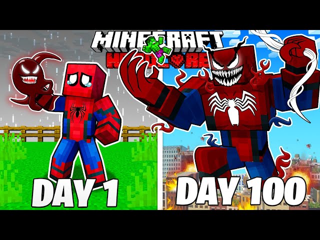 I Survived 100 Days as EVIL SPIDERMAN in HARDCORE Minecraft