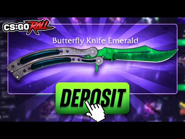 I deposit My EMERALD Knife into CSGOROLL! :)