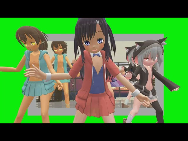 【VRMMD】ジグゾーパズルピース並みに小さい３人が踊ってくれた (passthrough)