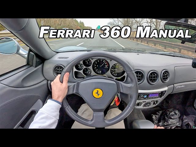 2004 Ferrari 360 Modena Gated Manual - Driving The 8500 RPM V8 To Redline (POV Binaural Audio)