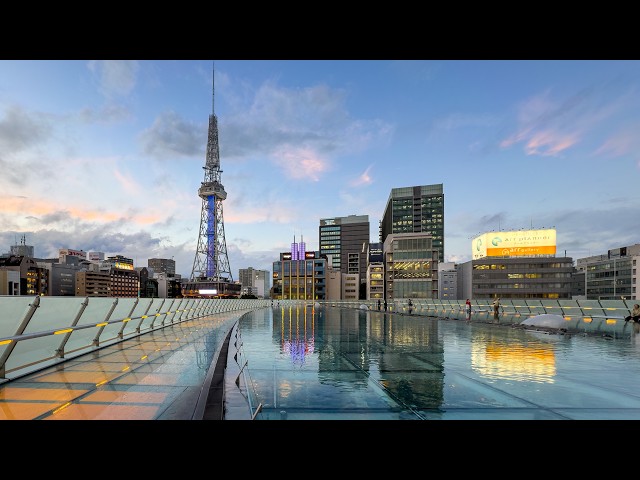 Golden Hour Walk through Vibrant Sakae | Nagoya, Japan 4K