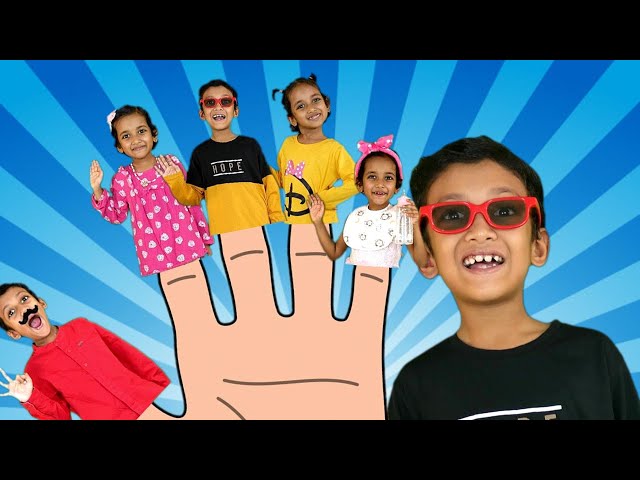 उंगली परिवार | Finger Family | डैडी फिंगर डैडी फिंगर | Hindi Rhymes for Kids - Kuku and Cucudu