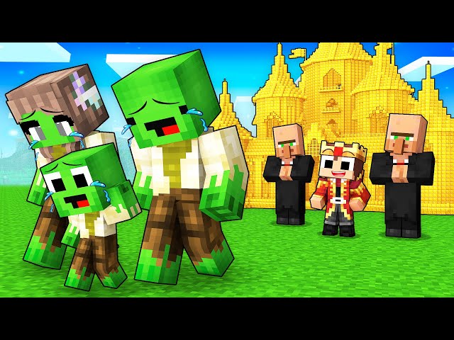 Baby JJ Became a King and Kicked Mikey Family Out in Minecraft (Maizen)