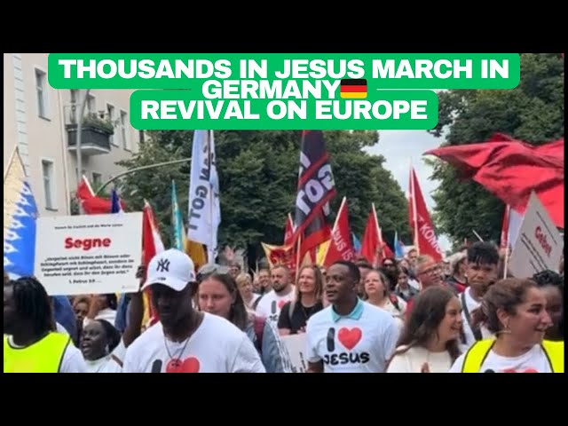 THOUSANDS MARCH FOR JESUS IN GERMANY 🇩🇪 REVIVAL🔥 #jesus #foryou #worship #germany #europe #revival