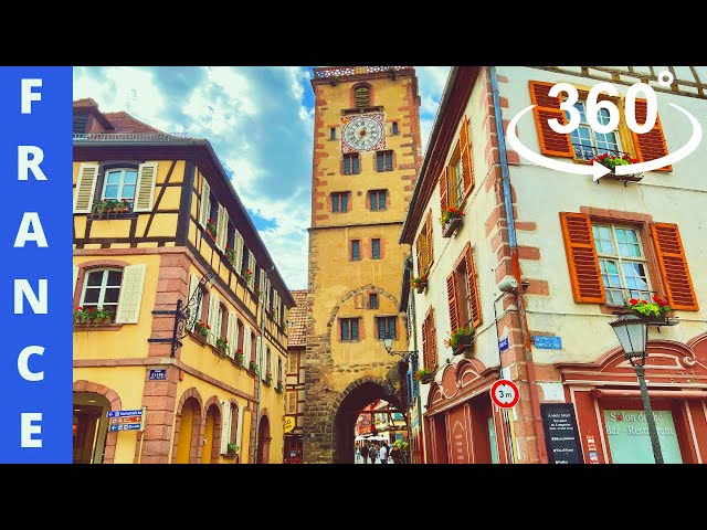 360° Virtual DrivingTour of the Most Beautiful Villages in France/From Riquewihr to Ribeauville