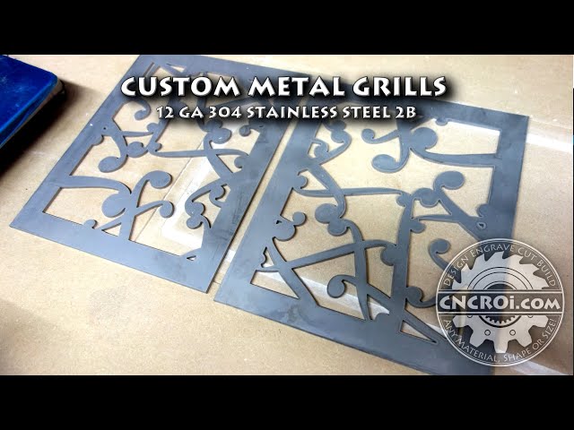 Custom Metal Grills: 12 ga 304 Stainless Steel 2b