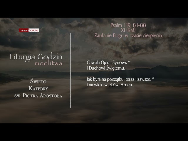 Liturgia Godzin | Modlitwa Południowa | Święto Katedry św. Piotra Apostoła