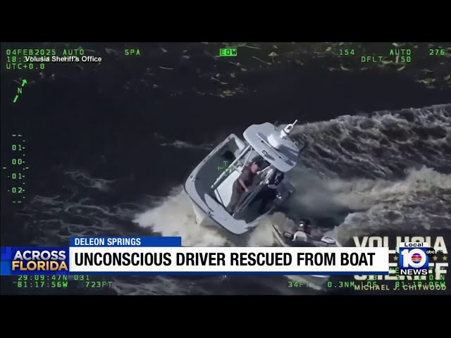 Boat spotted spinning out of control near Orlando with unconscious man at the helm