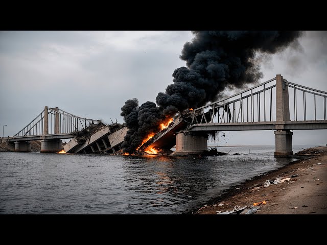 6 MINUTES AGO! Ukrainian cluster missile destroyed Crimean Bridge with North Korean reinforcement