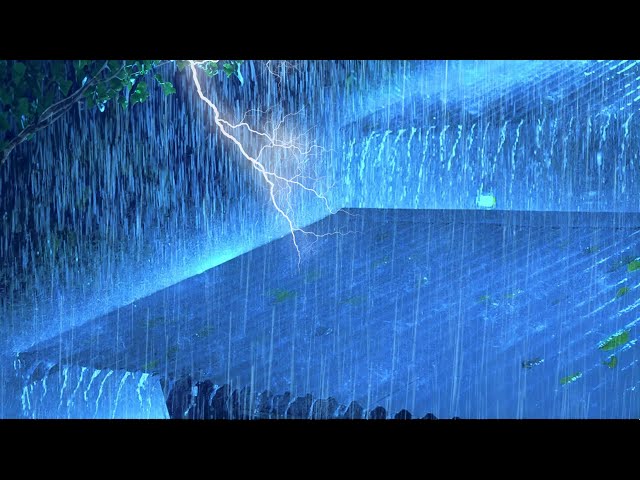 TORRENTIAL RAIN Sounds & FURIOUS THUNDERSTORM At Night | Atmosphere For Sleeping, Relax