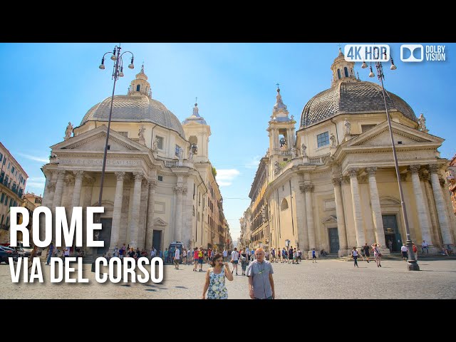 Rome, Via Del Corso - Shopping Street - 🇮🇹 Italy [4K HDR] Walking Tour