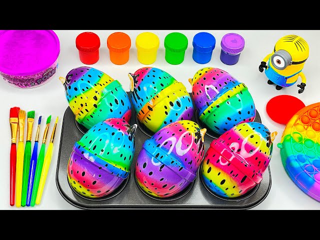 Satisfying Video l How to make Mixing Slime Foot into Bathtub & Rainbow Nail Polish Cutting ASMR