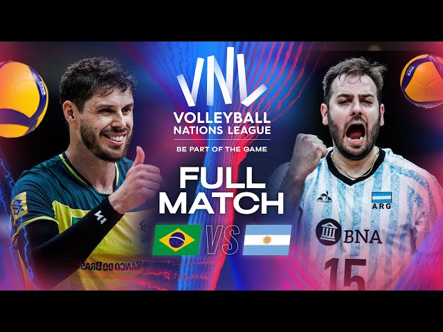 Don't trust the first set! 😳 - Brazil 🇧🇷 vs. Argentina 🇦🇷 - 2024 VNL | Full Match - Week 1