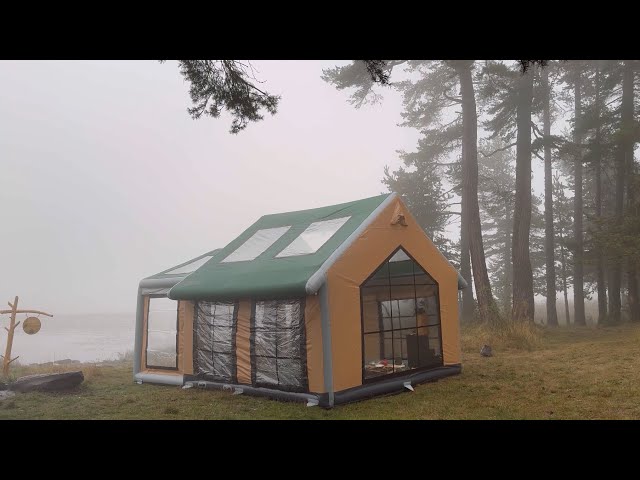 120 KG TENT CAMPING IN THE RAIN