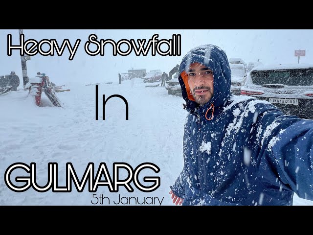 Heavy snowfall 🌨️Today in Gulmarg Kashmir || 5 January 2025|| daily vlogs