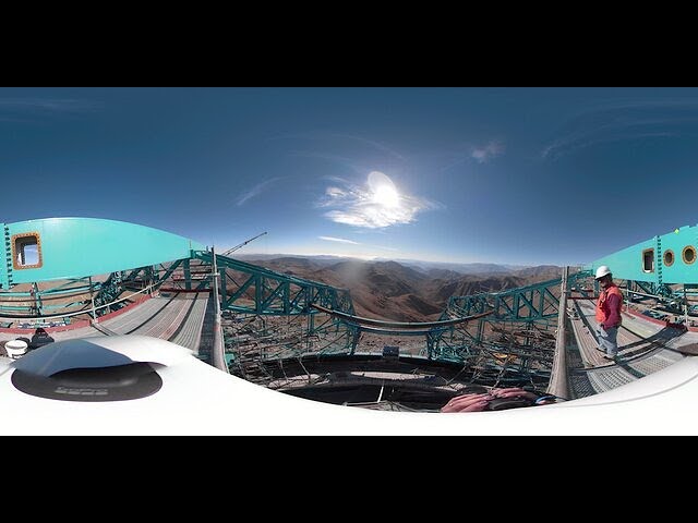 360-degree video showing the view from the top of the Rubin Observatory dome