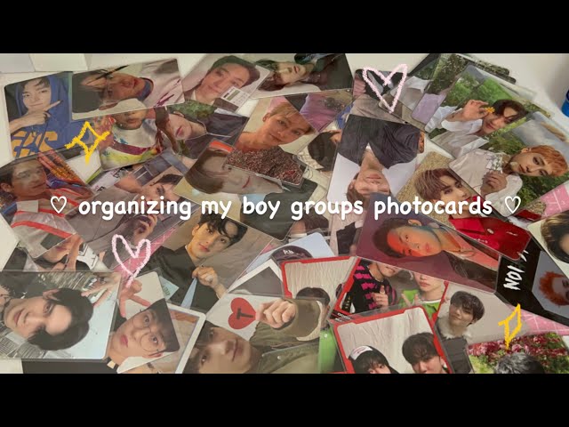 organizing boy groups photocards ♡ | chatting + organizing ￼✩