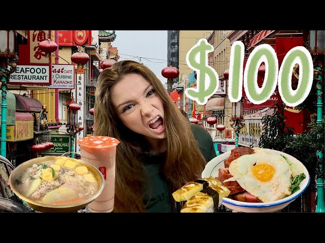 [Food Challenge] 6 HOURS TO SPEND $100 in Manchester Chinatown