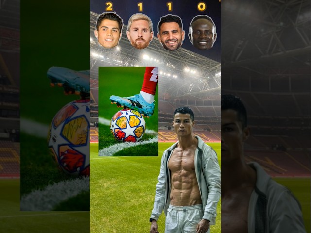 Ronaldo vs Messi vs Mahrez vs Sadio🔥 | Ronaldo Ask😍#football #shorts