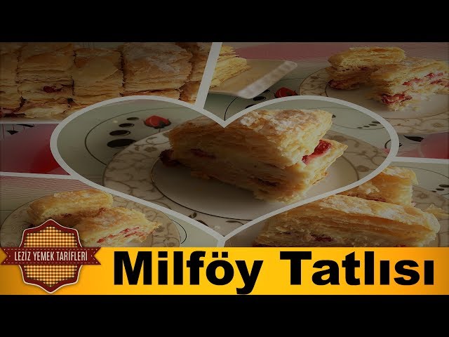 Çilekli Milföy Tatlısı Tarifi | Pratik Milföy Pastası Nasıl Yapılır | Milföylü Tarifler