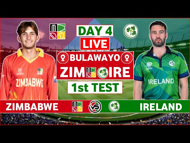 Zimbabwe vs Ireland Only Test Live Scores | ZIM vs IRE 1st Test Day 4 Live Scores & Commentary