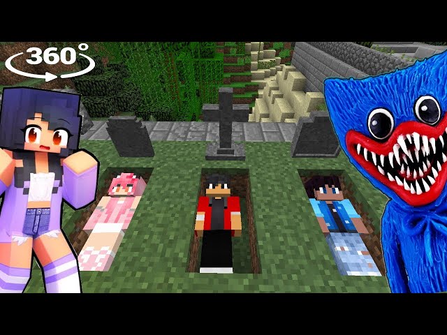 What APHMAU Found in HUGGY WUGGY's Secret Grave in Minecraft 360°