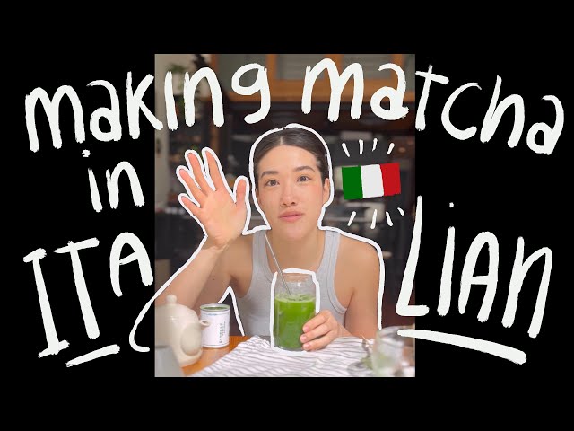 making matcha in Italian