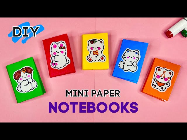 DIY MINI PAPER NOTEBOOKS/Handmade Paper Craft/How to Make Paper Notebook/Tutorial/School Craft