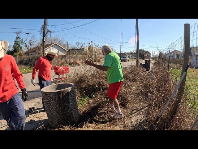 Things Get DANGEROUS when Cutting OVERGROWN Yard in the HOOD