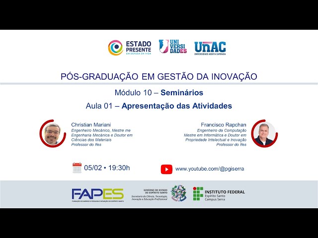 Módulo 10 - Seminários - Apresentação do módulo