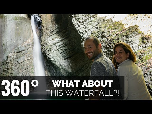 360 degree video - What a waterfall we found in Kobarid, Slovenia!!!