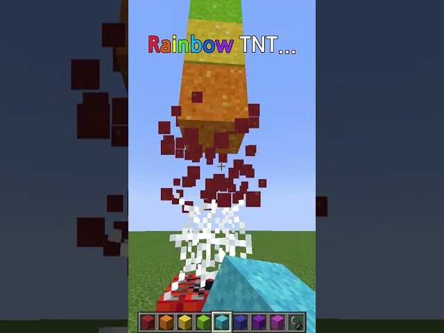 Rainbow TNT... 💀💀 #minecraft #shorts #short