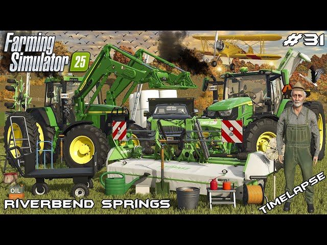 PREPARING MEADOWS FOR SILAGE HARVEST | Animals on RIVERBEND | Farming Simulator 25 | Episode 31