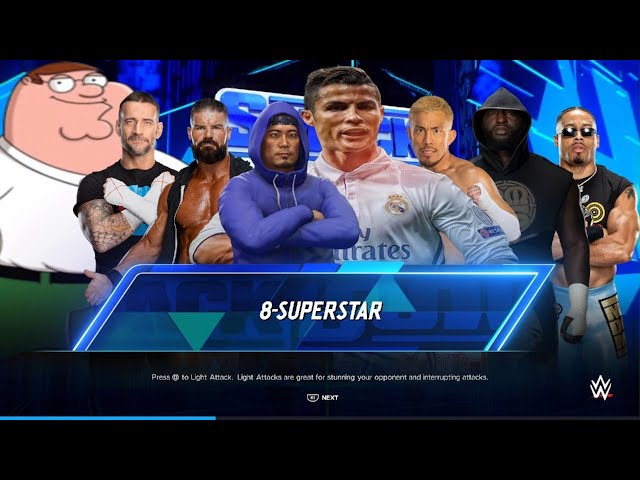 [WWE 2K24] Custom Matches | 8-Superstar Smash Up | Normal Full Match | #1