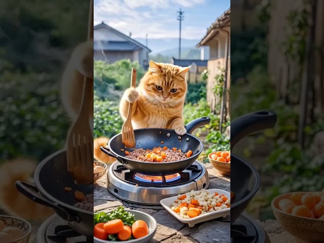 Cat Cooking #youtubeshorts  #boss  #foryou #foryoupage #foryoupage❤️❤️