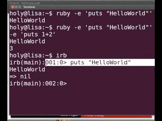 Hello Ruby - English