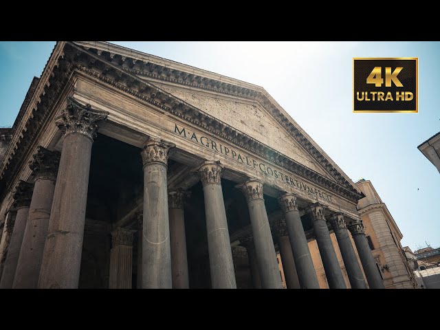 【4K HDR + 360】Walking In Rome Italy 🇮🇹 By The Pantheon 🏛️ and back alleys ￼