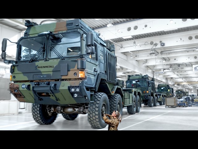 Inside Secret Factory Building Army Massive Armored Trucks - German MAN plant