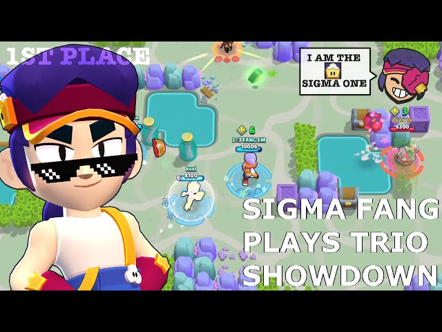 SIGMA FANG PLAYS TRIO SHOWDOWN FOR THE FIRST TIME! brawl stars skibidi fang gameplay