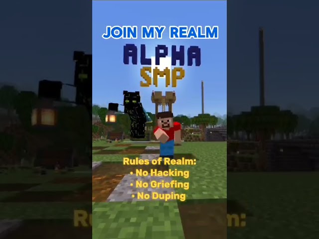 Join My Realm "ALPHA SMP Season 3" ❤️🔥 #minecraft #shorts #realms #smp