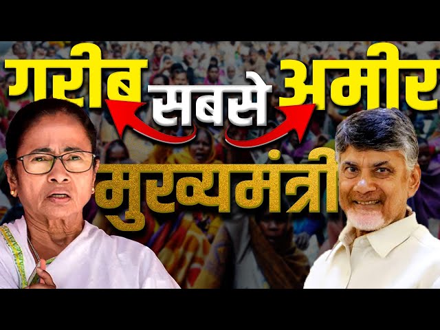 आखिर देश का सबसे गरीब मुख्यमंत्री कौन ? N. Chandrababu Naidu | Mamata Banerjee | Live UP News 24