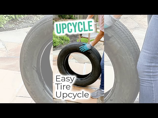 🛞 Making an Old Tire New Again | Upcycling Ideas #shorts