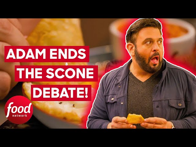 Adam Richman Tries Scones... Or Scones | Adam Richman Eats Britain