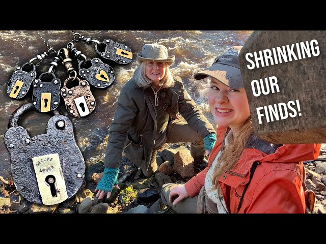 We SHRINK this Mudlarking Find! River Larking on Collapsing River Bank & Making Silver Charms