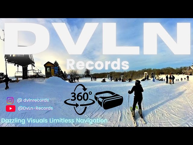 360° Video l VR l 4K l POV UHQ I Skiing Snowing WI US 2024  - DVLN   Dazzling Visuals Limitless Nav