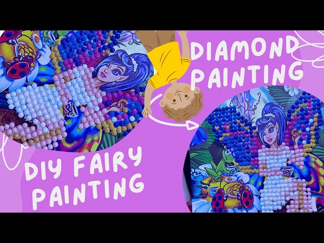 DIY FAIRY 🧚‍♀️DIAMOND PAINTING TUTORIAL | UNBOXING FAIRY DIAMOND KIT #asmr #diamondpainting #sanrio